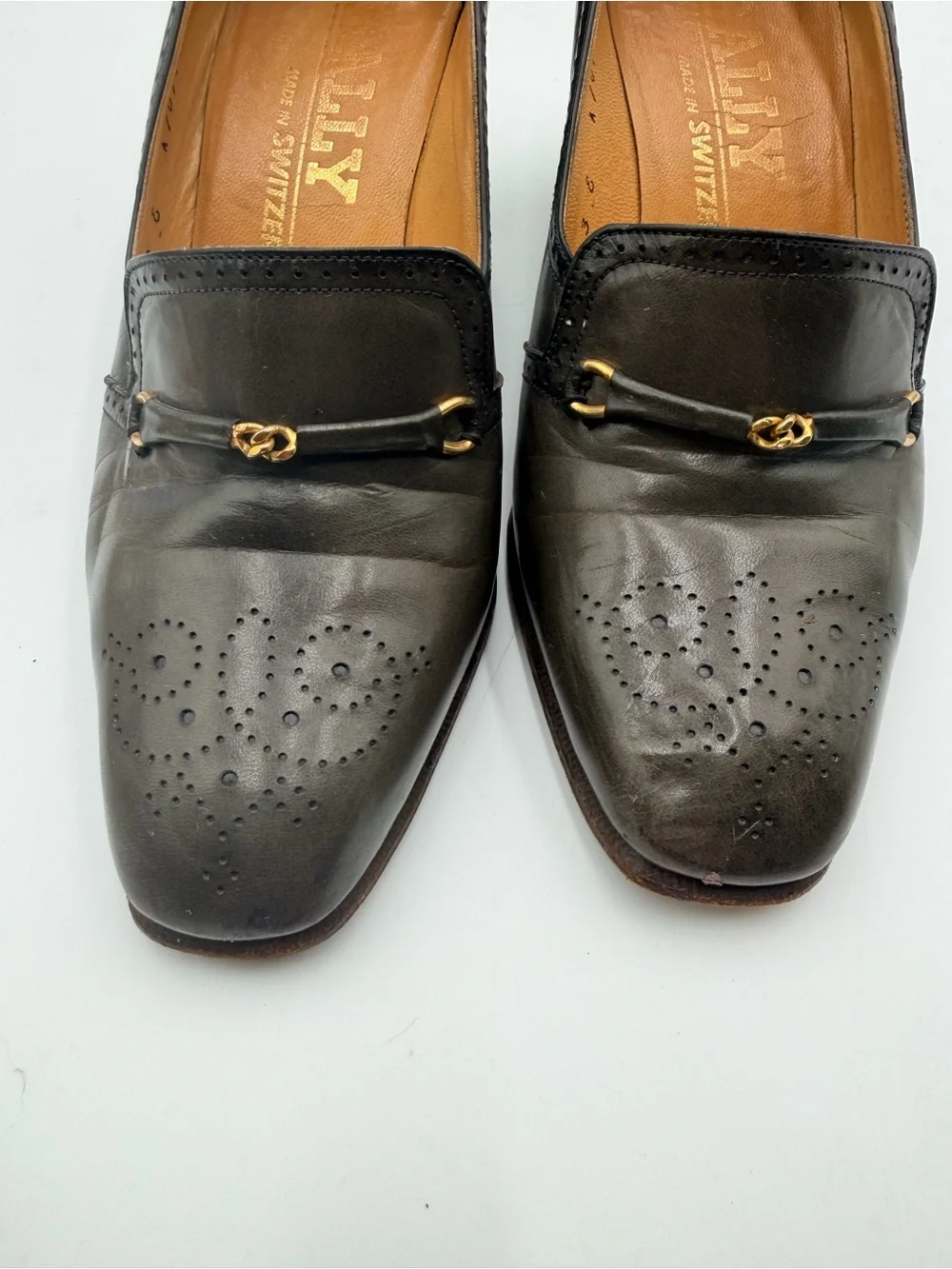 Bally of Switzerland Vintage Horsebit Leather Pumps Women’s Size 5
